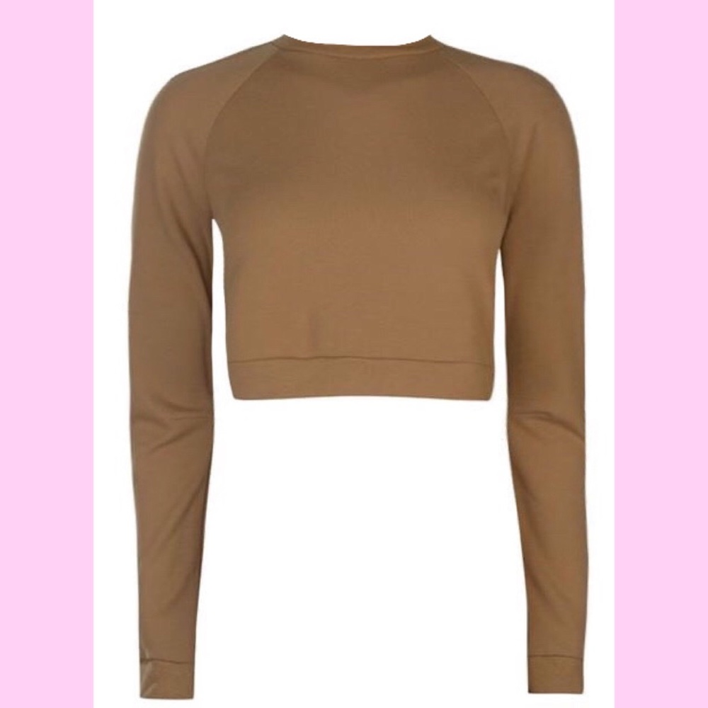 brown cropped sweatshirt